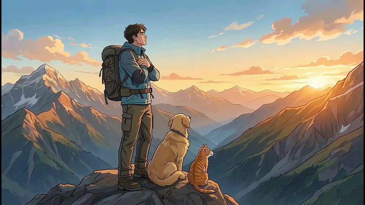 Peaceful Mountain Sunrise Ambience 🌄 Morning Lofi with Oat #shorts