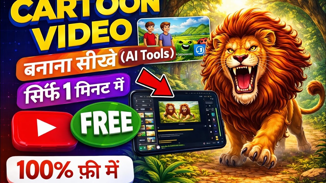 How To Make Cartoon Animation Video Using AI (Free Method) Cartoon video kaise banaye #ai #animation