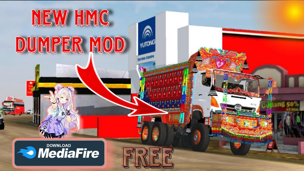 NEW HMC PAKISTANI DUMPER MOD FOR BUS SIMULATOR INDONESIA||FREE LINK PASSWORD IN VIDEO||