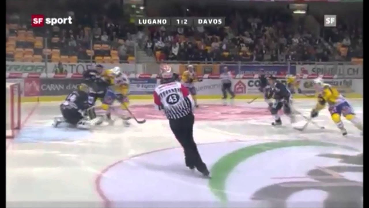 Joe Thornton First Goal for HC Davos vs HC Lugano | 9/28/12