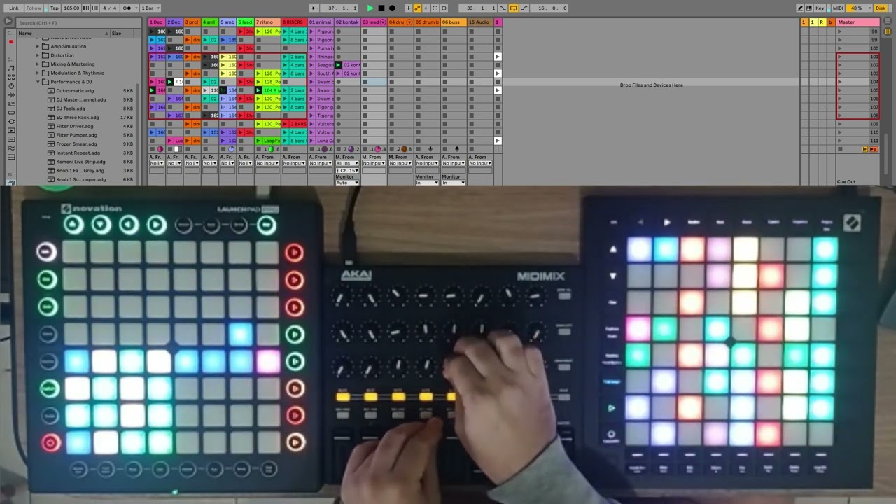 Ableton + Launchpad Pro + Akai Midimix = Darkpsy Jam