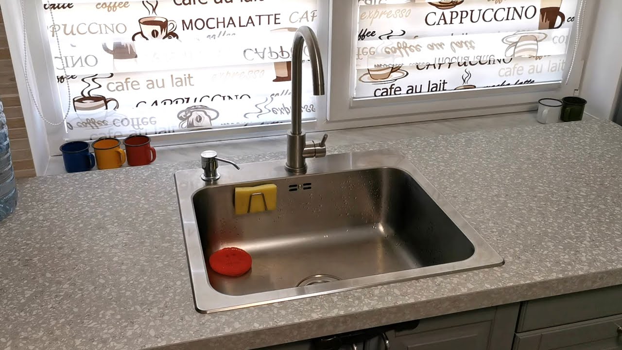 Assembling IKEA - LANGUDDEN + LILLVIKEN - Inset sink + Water trap/strainer with lid