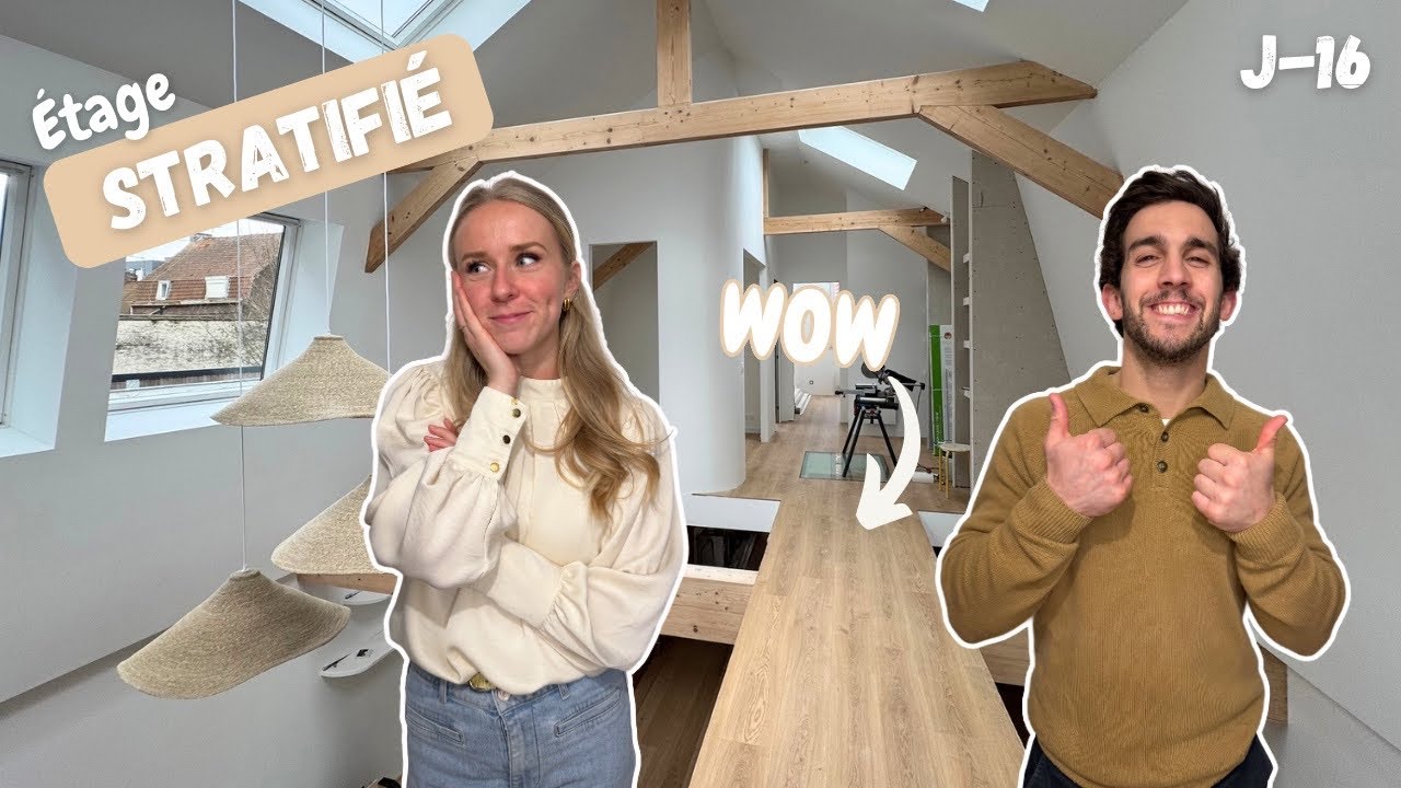 POSE DES SOLS DES CHAMBRES 🤩 - Stratifi&eacute; QuickStep - VLOG R&eacute;novation Hangar #6469