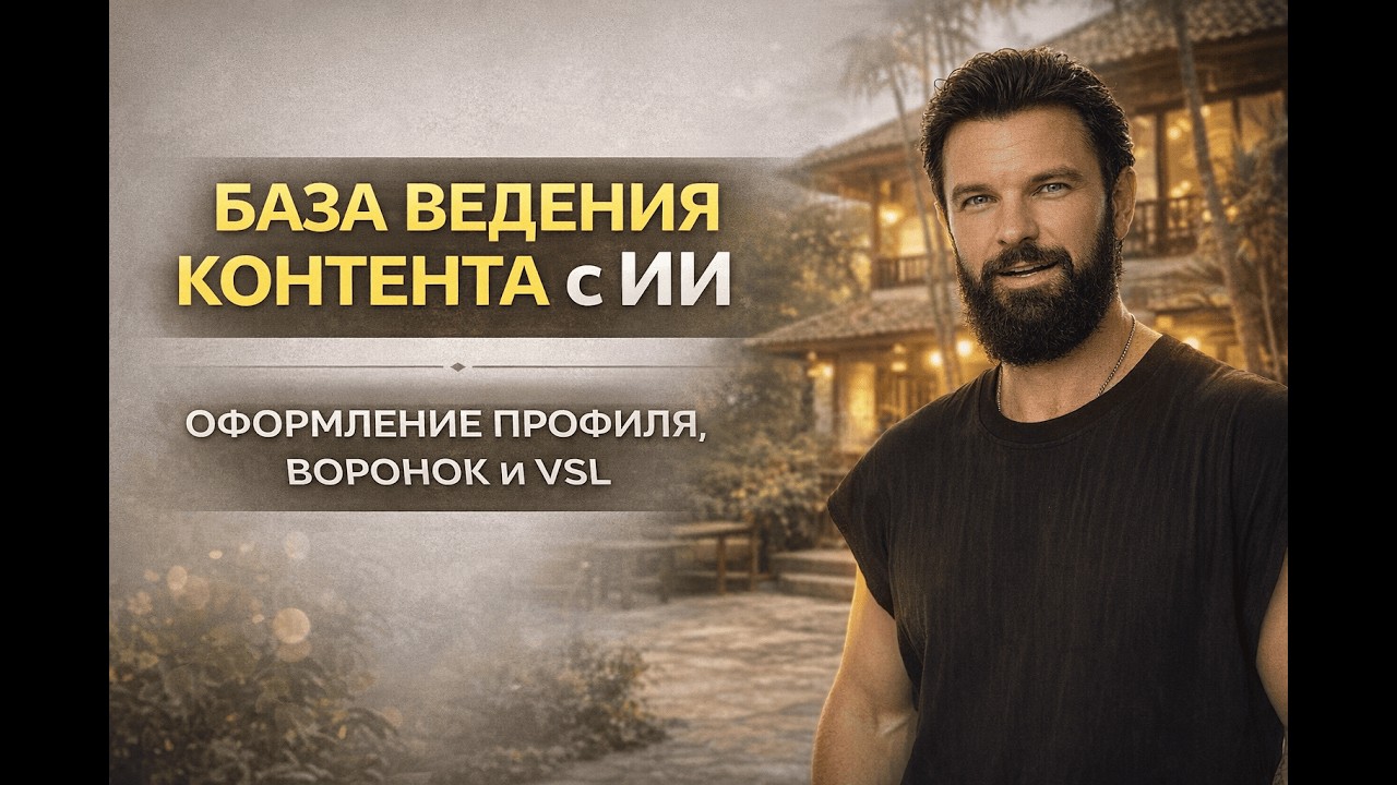 БАЗА ведения контента с ИИ, оформления профиля и воронок VSL