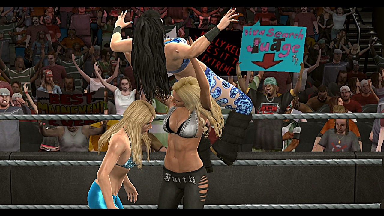 WWE SMACKDOWN VS RAW 2009 MICHELLE MCCOOL VS MELINA VS KELLY KELLY ECW