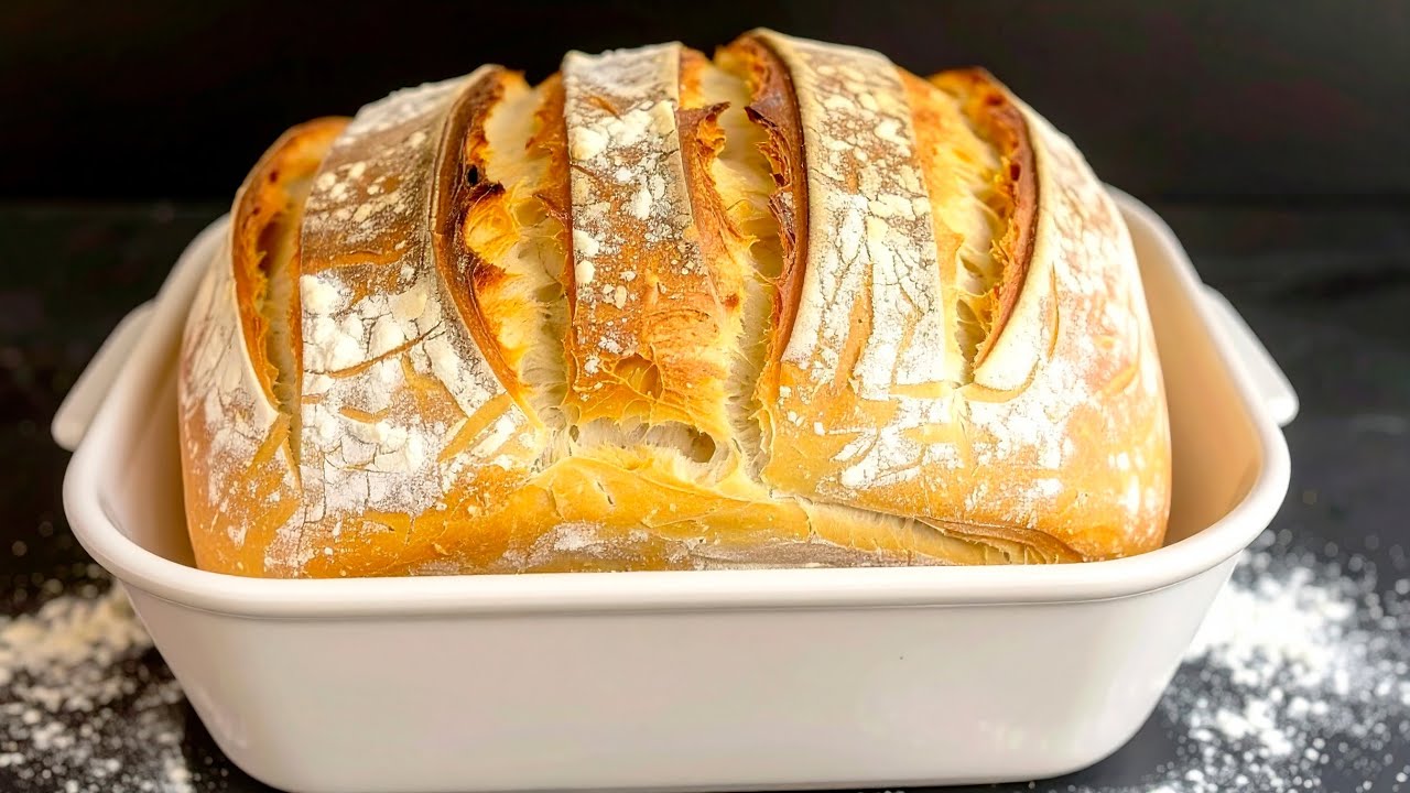 Хлеб 3 чашки! Совершенно новый метод! Результат вас удивит!