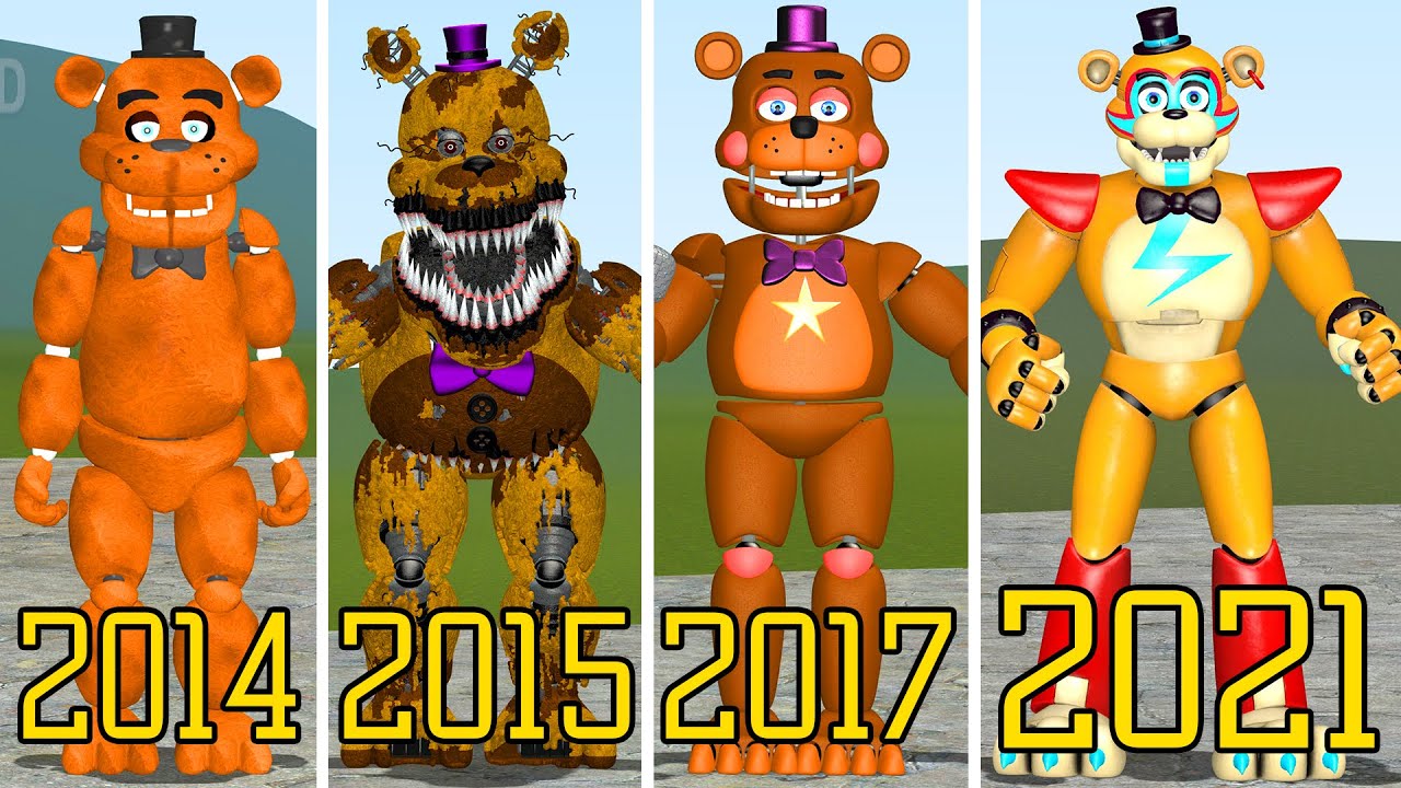 EVOLUTION OF FREDDY FAZBEAR IN ALL FNAF 1-9 SECURITY BREACH GAMES In Garry's Mod! (2014-2022)