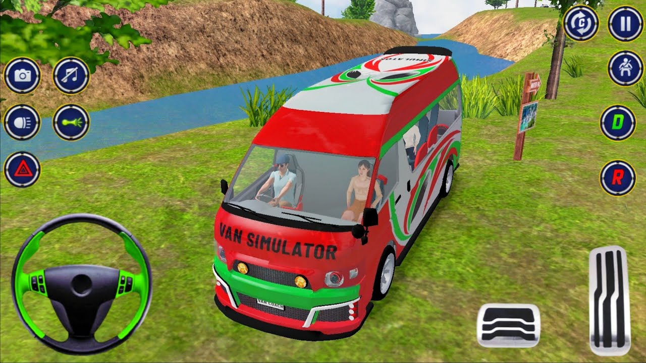 Real Coach Van Driving Simulator Games 2025 | Minibus Offroad Driving 3D Game | Android Gameplay