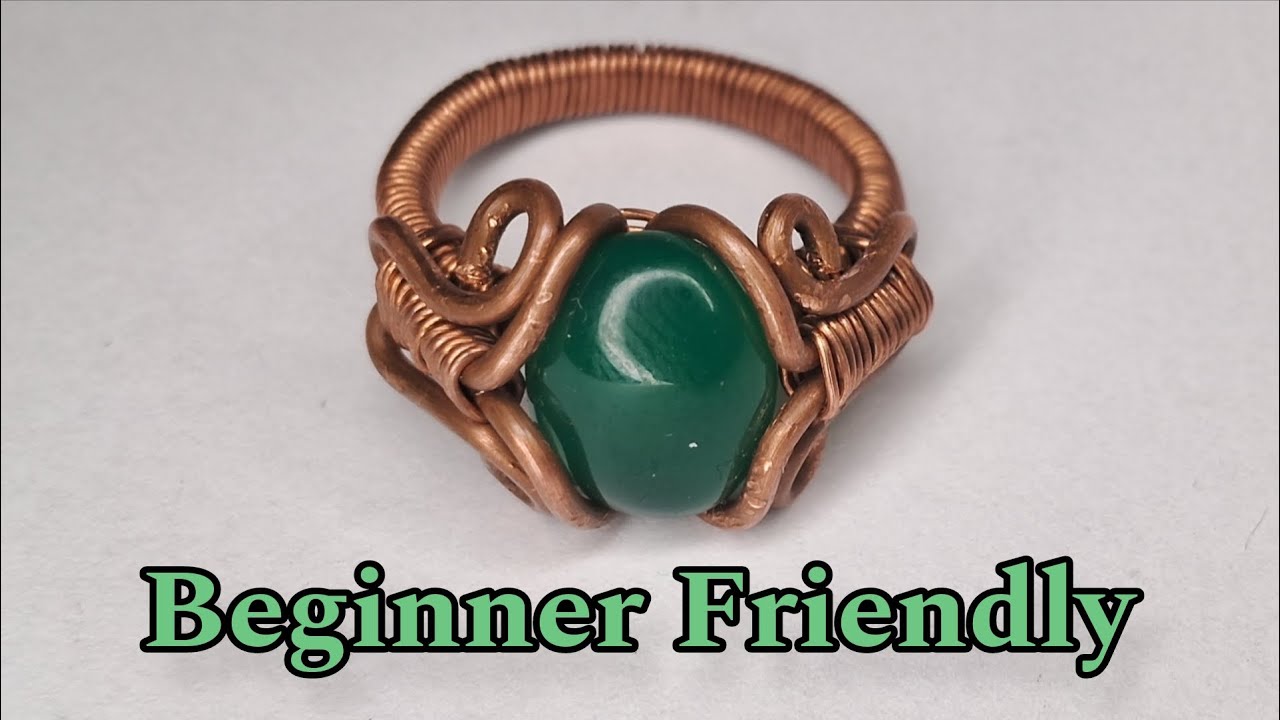 Easy Wire Wrap Ring Tutorial for Beginners | Step-by-Step with Copper & Gemstone