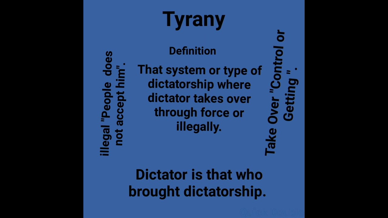 Definition Tyranny hindi/urdu