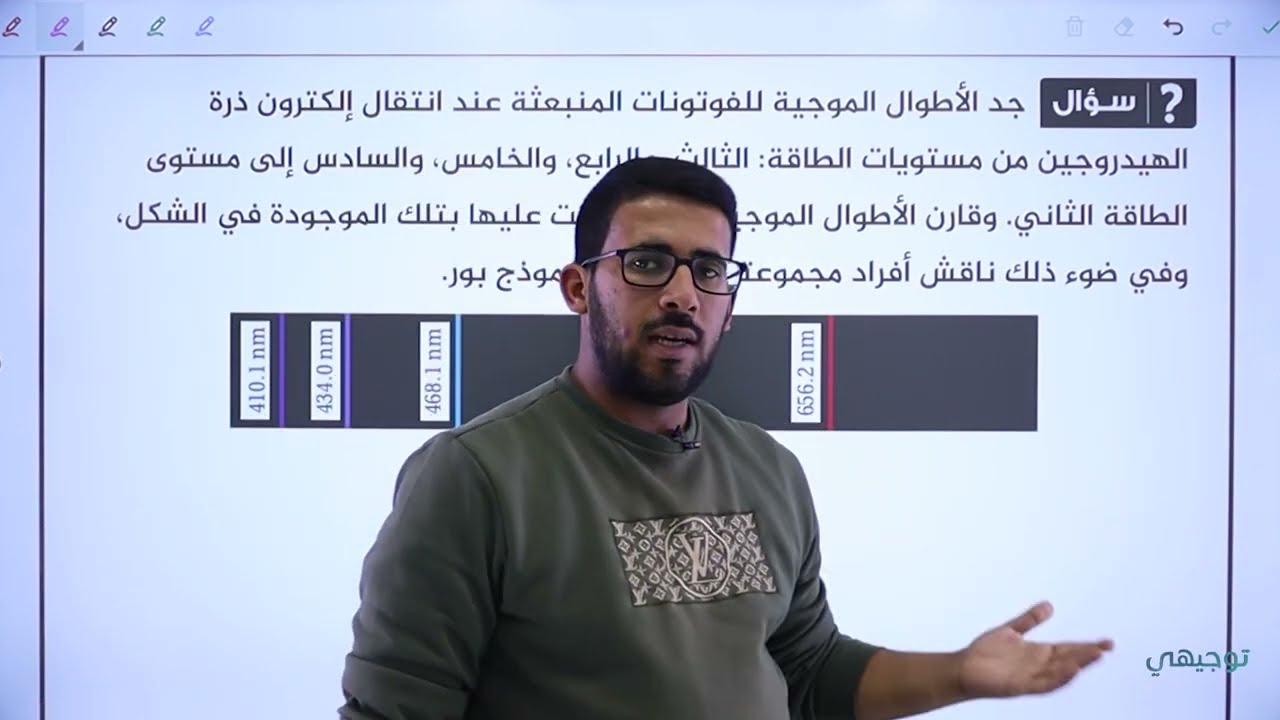 فيزياء التوجيهي جيل 2005 || الدرس الثاني من الوحدة السادسة: التركيب الذري - القسم (4).