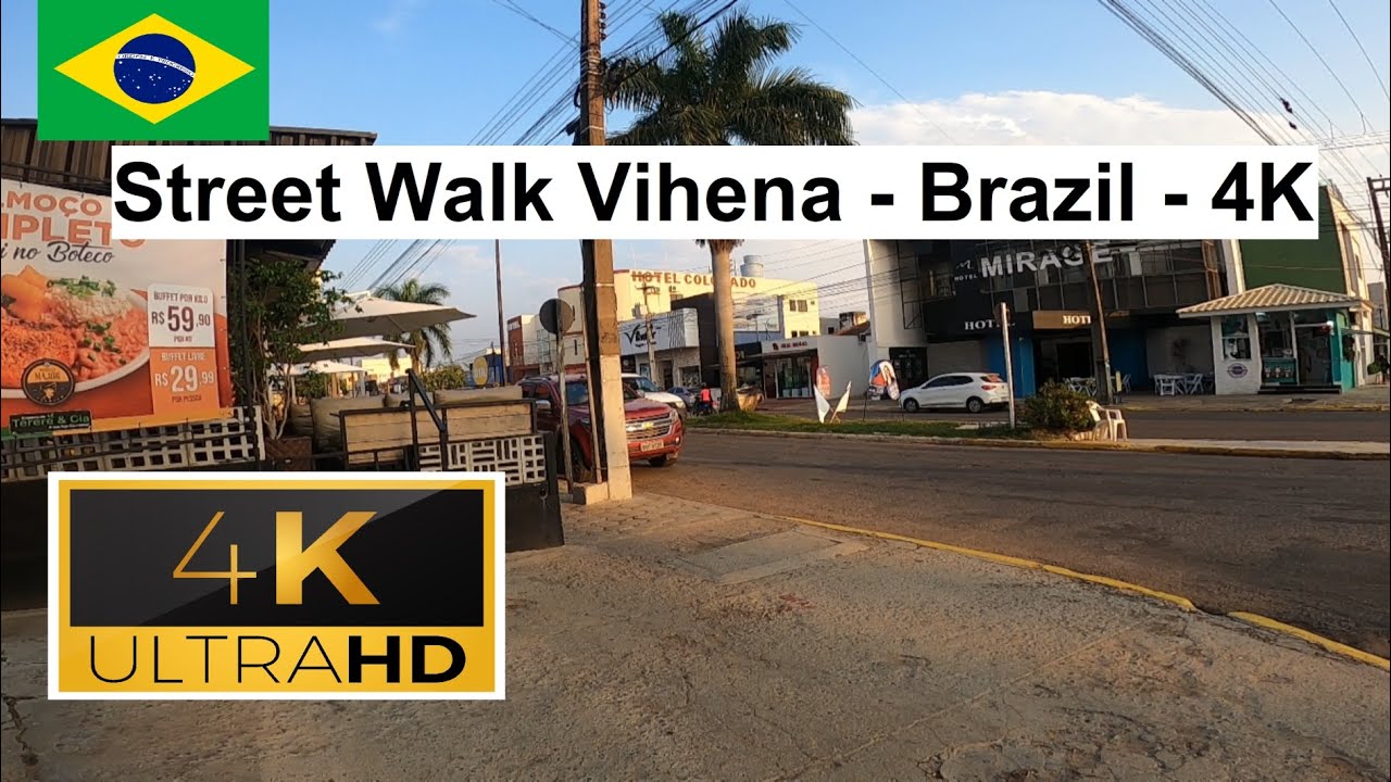 🇧🇷 Street Walk Vihena - Brazil - 4K