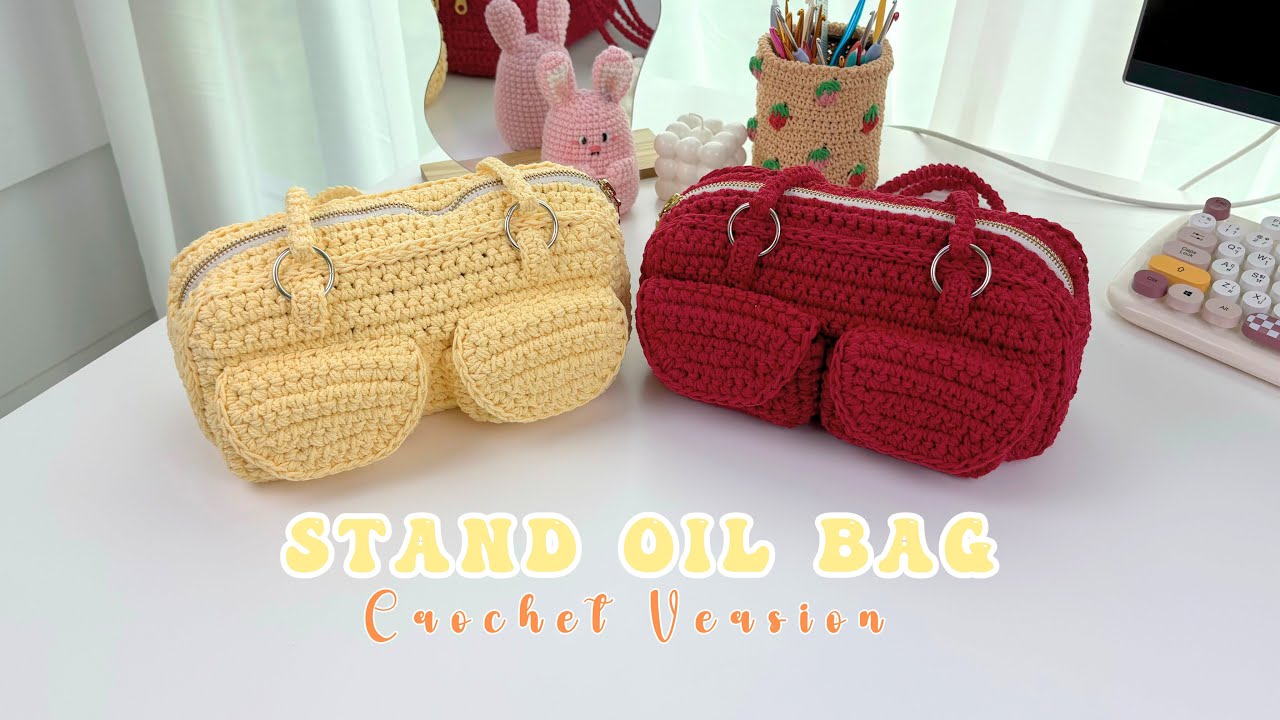 Stand Oil Bag Crochet Version Tutorial #EP.72 | KJ Korn