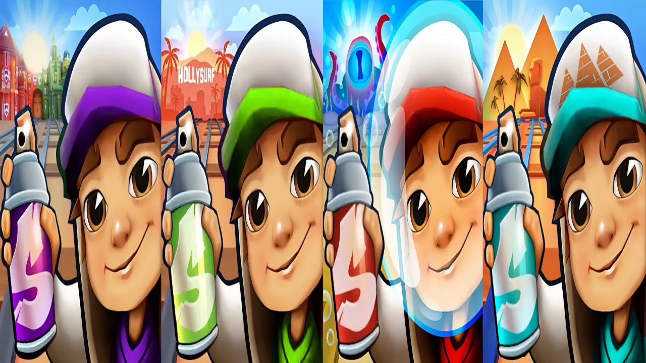 Subway Surfers : Oxford 2025 🆚 Hollywood 2024 🆚 Underwater 2023 🆚 Cairo 2022 