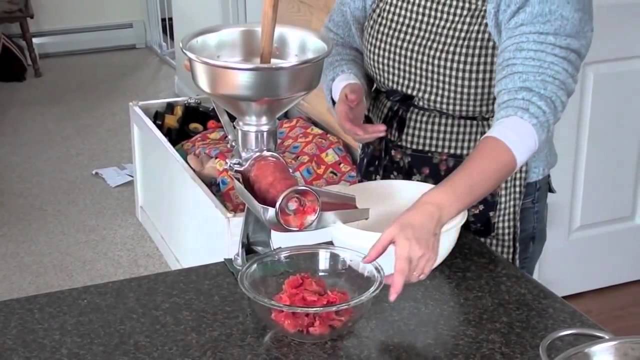Processing Tomatoes with The Original Squeezo Strainer
