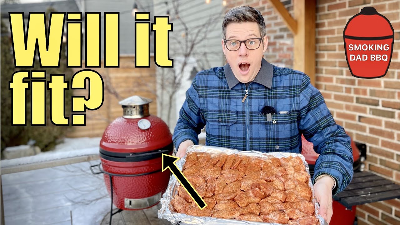 5lbs of wings on the Kamado Joe Jr? Chicken wing capacity stress test on the Kamado Joe Jr.