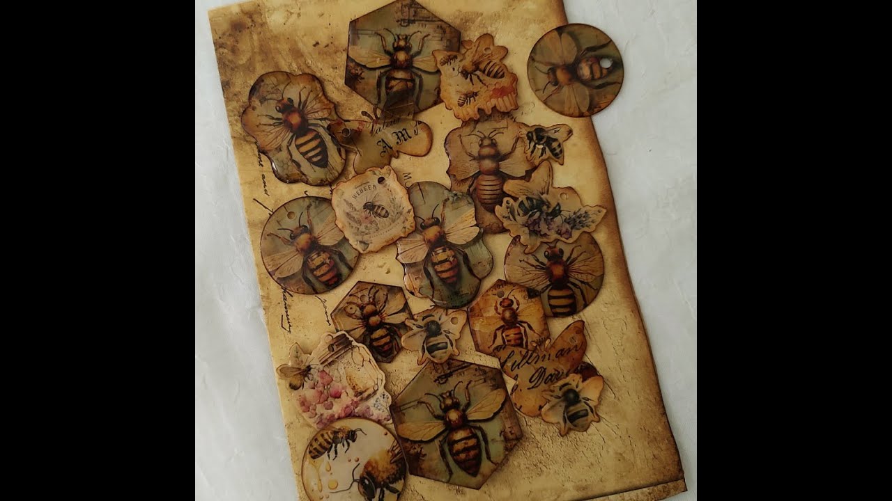 EPIC Tabs, Charms & Ephemera Using UV RESIN Inspired by Cathy @Cathys Garden