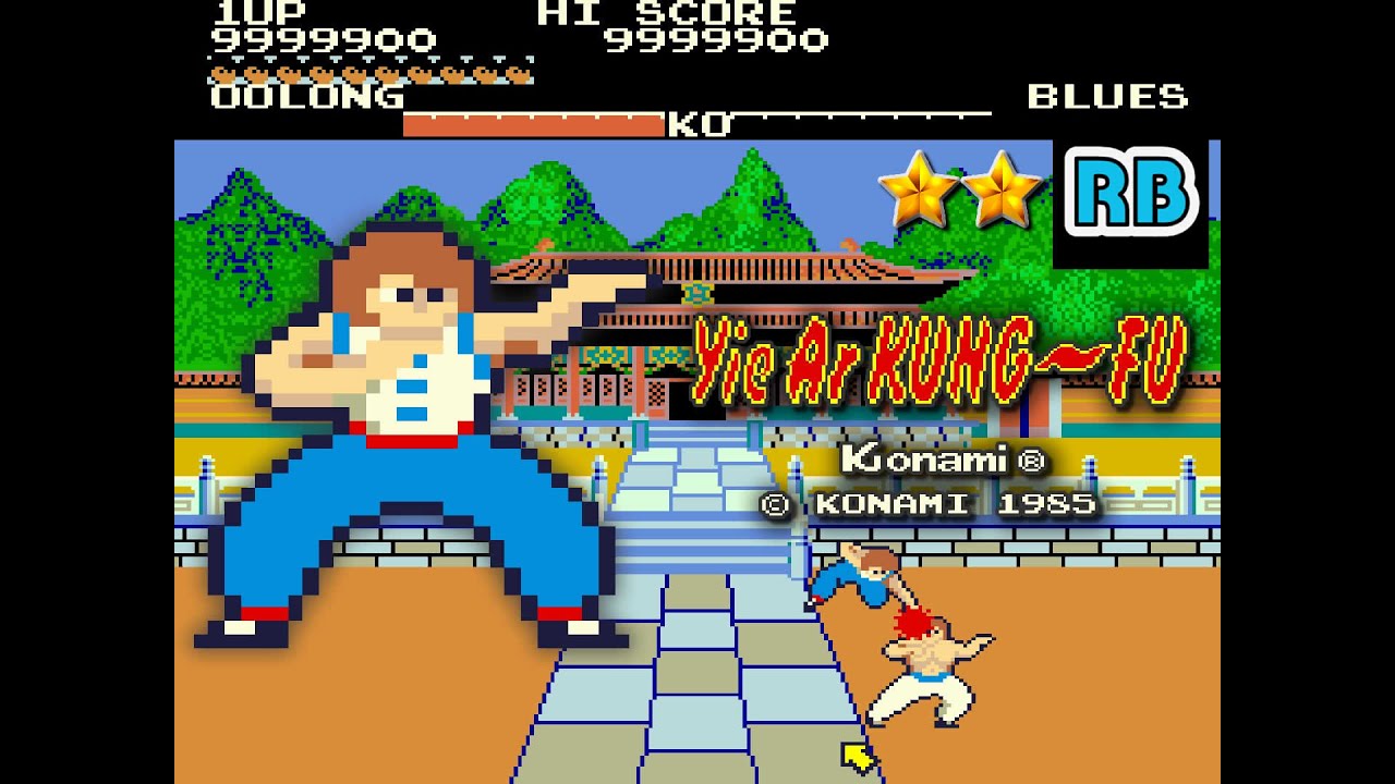1985 [60fps] Yie Ar Kung-Fu 9999900pts Round ALL Perfect