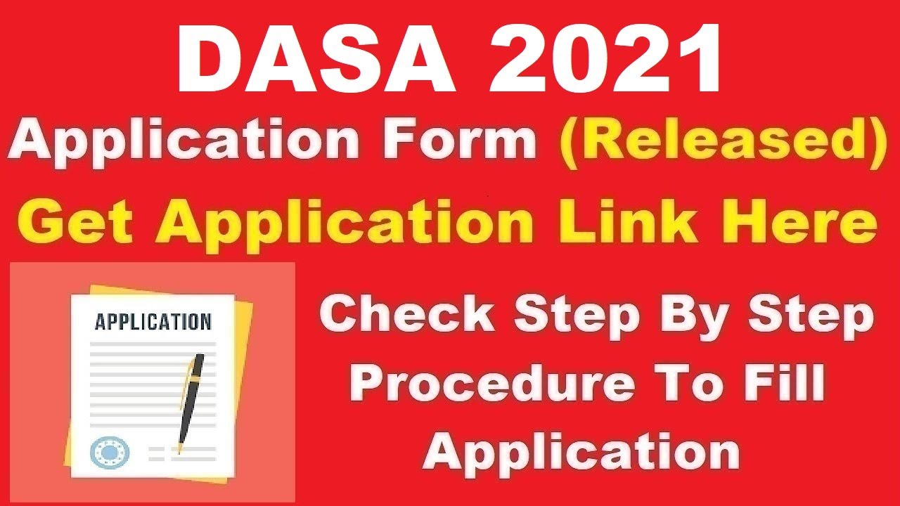 DASA 2021 Application Form (Released) - How To Fill DASA Application Form 2021