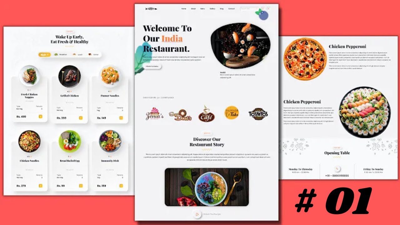 Responsive food website in html css javaScript bootstrap #1 #coding #website