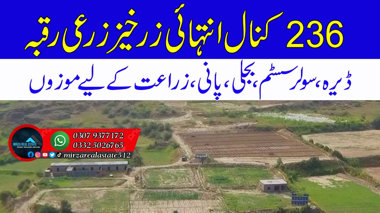236 Kanal agriculture Land For Sale | Zari Raqba | District Chakwal | Mirza Real Estate