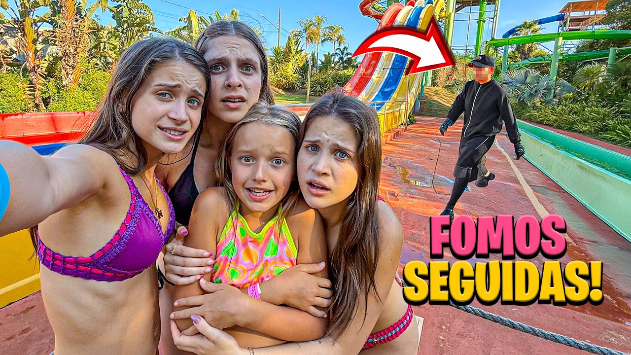FOMOS PERSEGUIDAS NO PARQUE AQUÁTICO! 😰