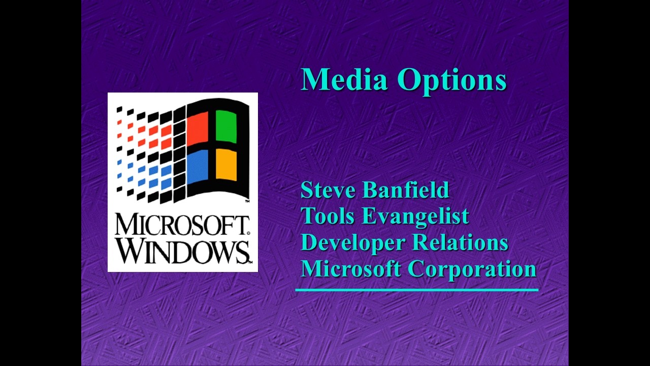 [SLIDES] PDC 1993 - Media Options - Steve Banfield - 1993/12