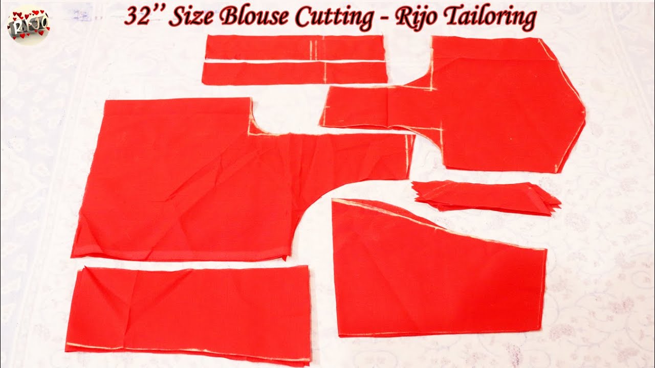32 size blouse cutting in tamil | 32 inch normal blouse cutting detail explanation for beginners