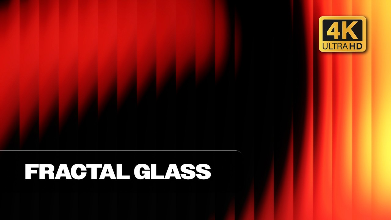 4K Abstract Fire Glass Loop - Reeded Glass Background 1 Hour