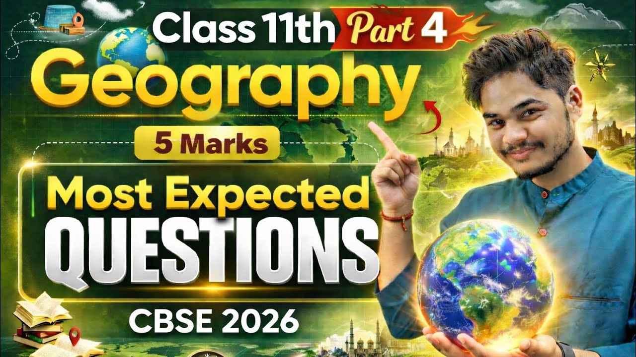 Class 11 geography top 10 most important questions 5 marks wale part 4 #geography