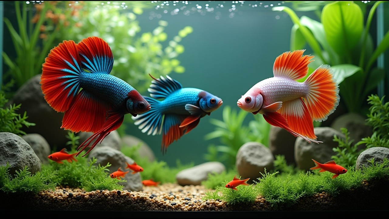 Relaxing Aquatic Ambience 4K 🐠🎶 | Relaxing Music for Sleep, Study & Focus