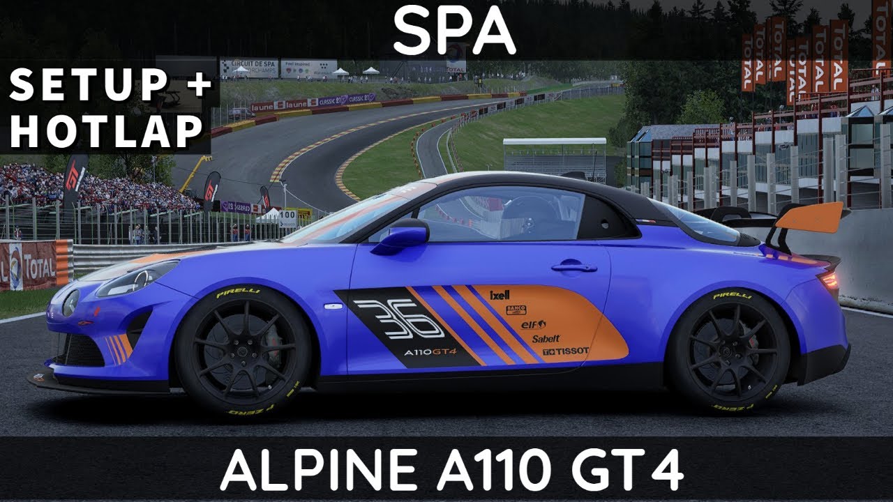 ACC | Alpine A110 GT4 @ Spa | Setup walk-through | Hotlap |