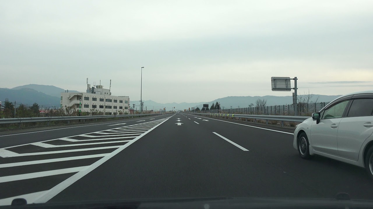 4K　E13・東北中央自動車道　横手IC→米沢中央IC（2021年11月当時開通している全線、未開通区間は国道13号など）　秋田県横手市→山形県米沢市　2021年11月撮影