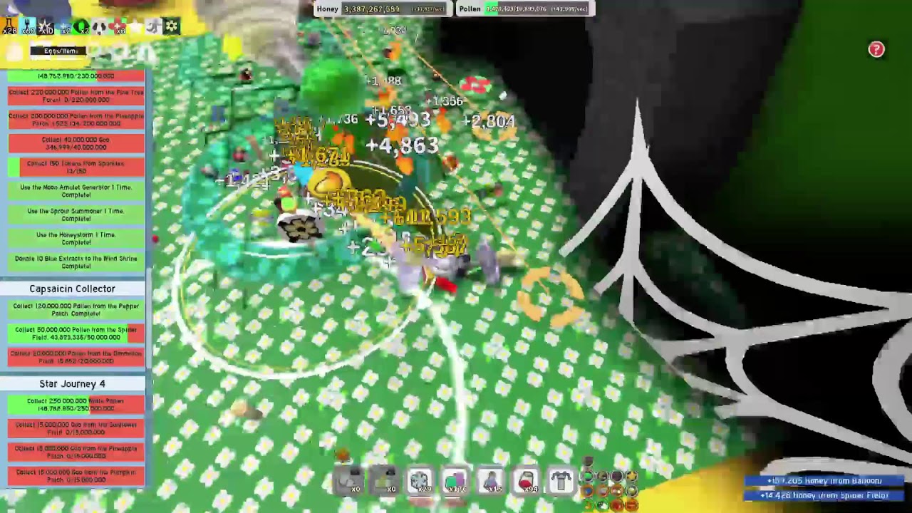 Grinding bee swarm simulator