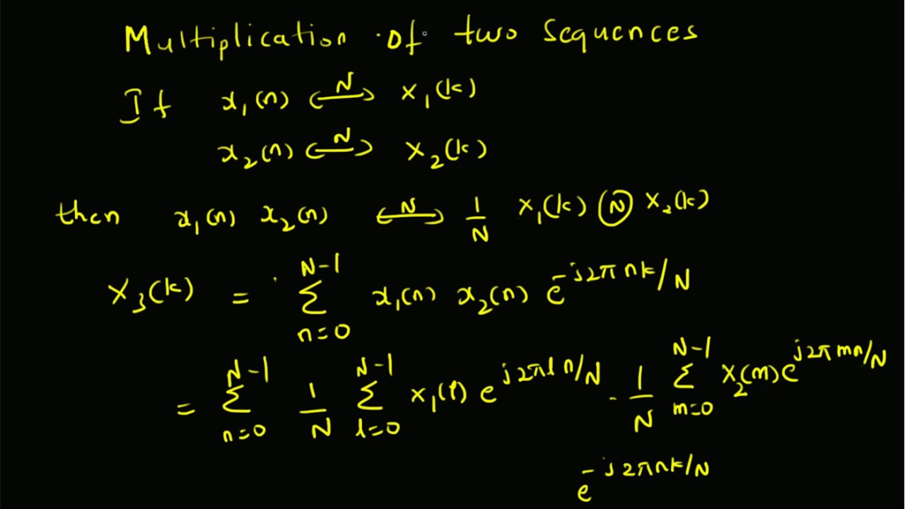 Multiplication of N-point sequences
