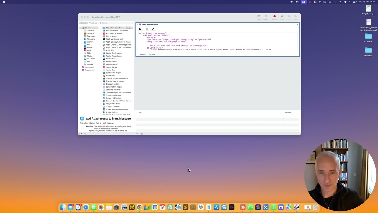 Apple Automator and ChatGPT