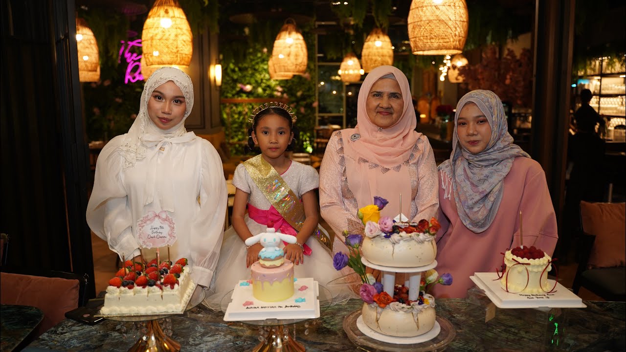 Celebrating Wan’s 72nd Birthday with Qaseh, Auni, Bunga | 5 Siblings, 4 In-Laws & 16 Cucu's