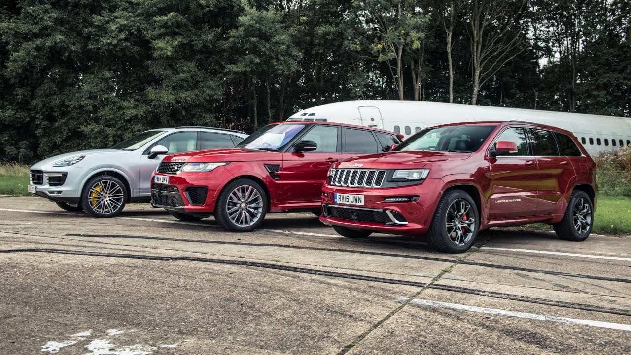Range Rover SVR vs Jeep Grand Cherokee SRT vs Porsche Cayenne Turbo