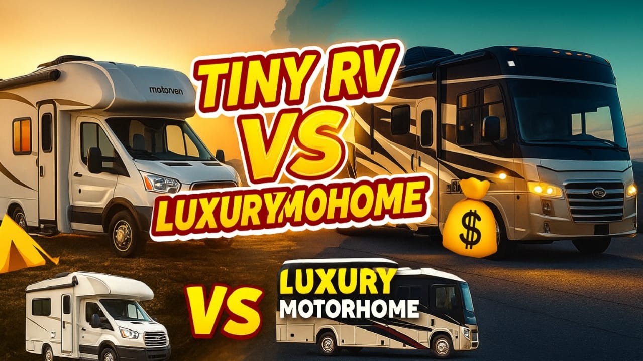 🚐✨ Tiny RV 🆚 Luxury Motorhome 🚌💎 | Which One Wins? 🤔🔥