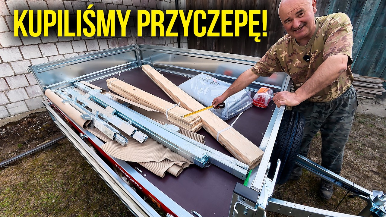 NOWA PRZYCZEPA LEKKA TEMARED TRANSPORTER 2515/2 - SKŁADAMY STELAŻ I PLANDEKĘ