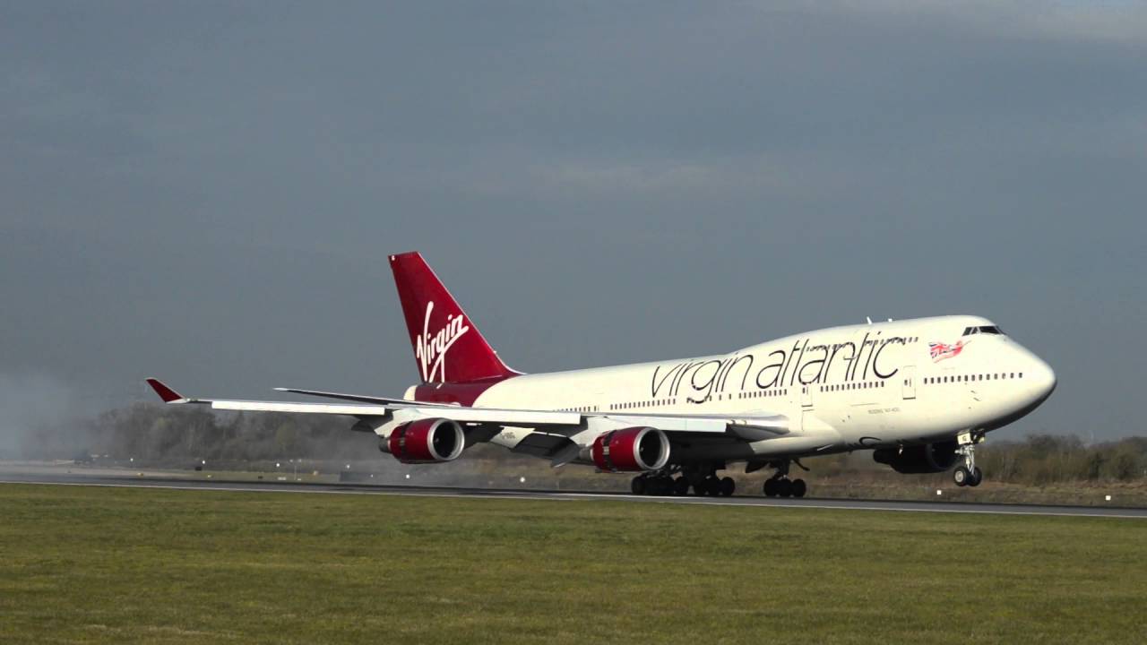 Virgin Atlantic | 747-4Q8 | G-VBIG | 05R Great Landing At Manchester Airport | HD