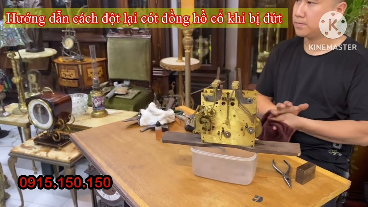 Hướng dẫn sửa lại cót Đồng hồ cổ khi bị đứt hoặc sắp hỏng || clip dậy sửa đồng hồ đứt cót rất dễ làm