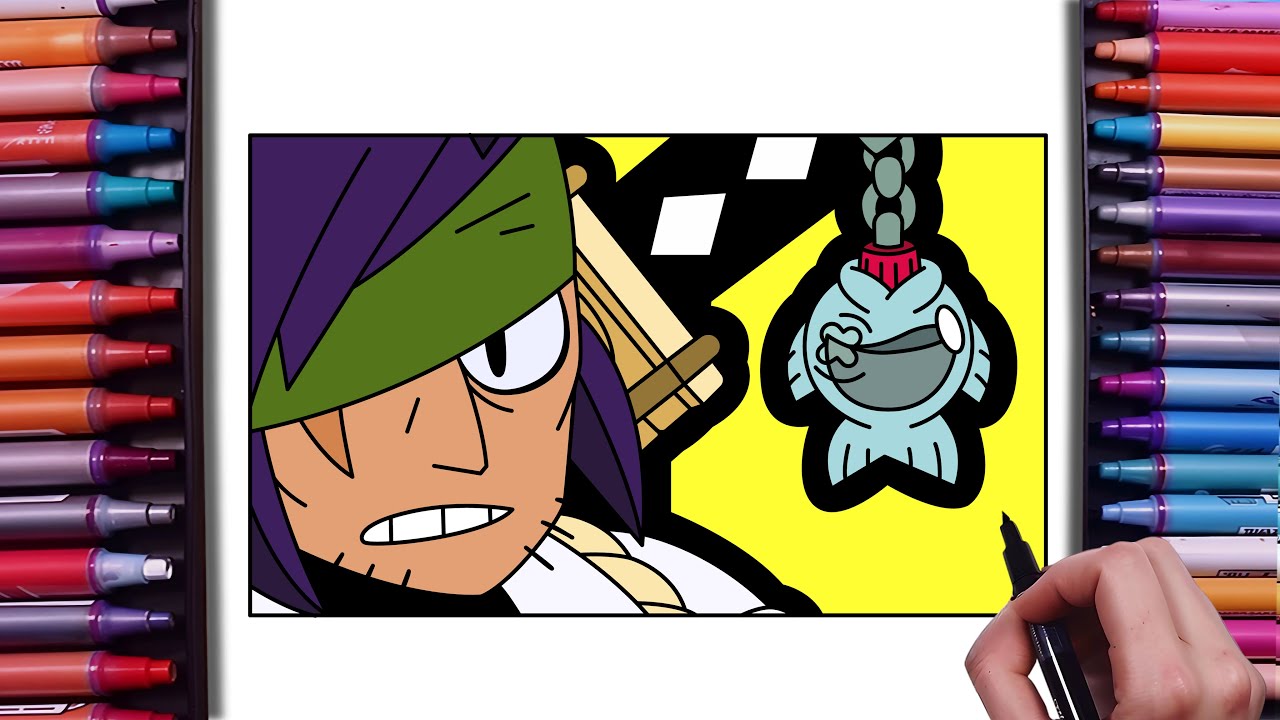 How to Draw Kenji Icon From Brawl Stars | Drawing Brawl Stars