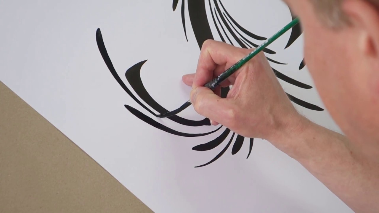 Verzierter Buchstabe   Kalligrafie Tutorial