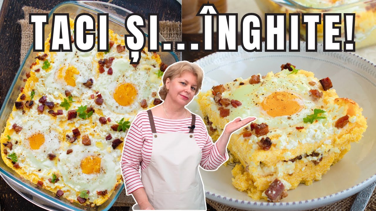 Cum faci „Taci și Înghite”? Mămăligă în Straturi cu Brânză 🧀, Afumătură 🥓 și Ouă Ochiuri 🍳