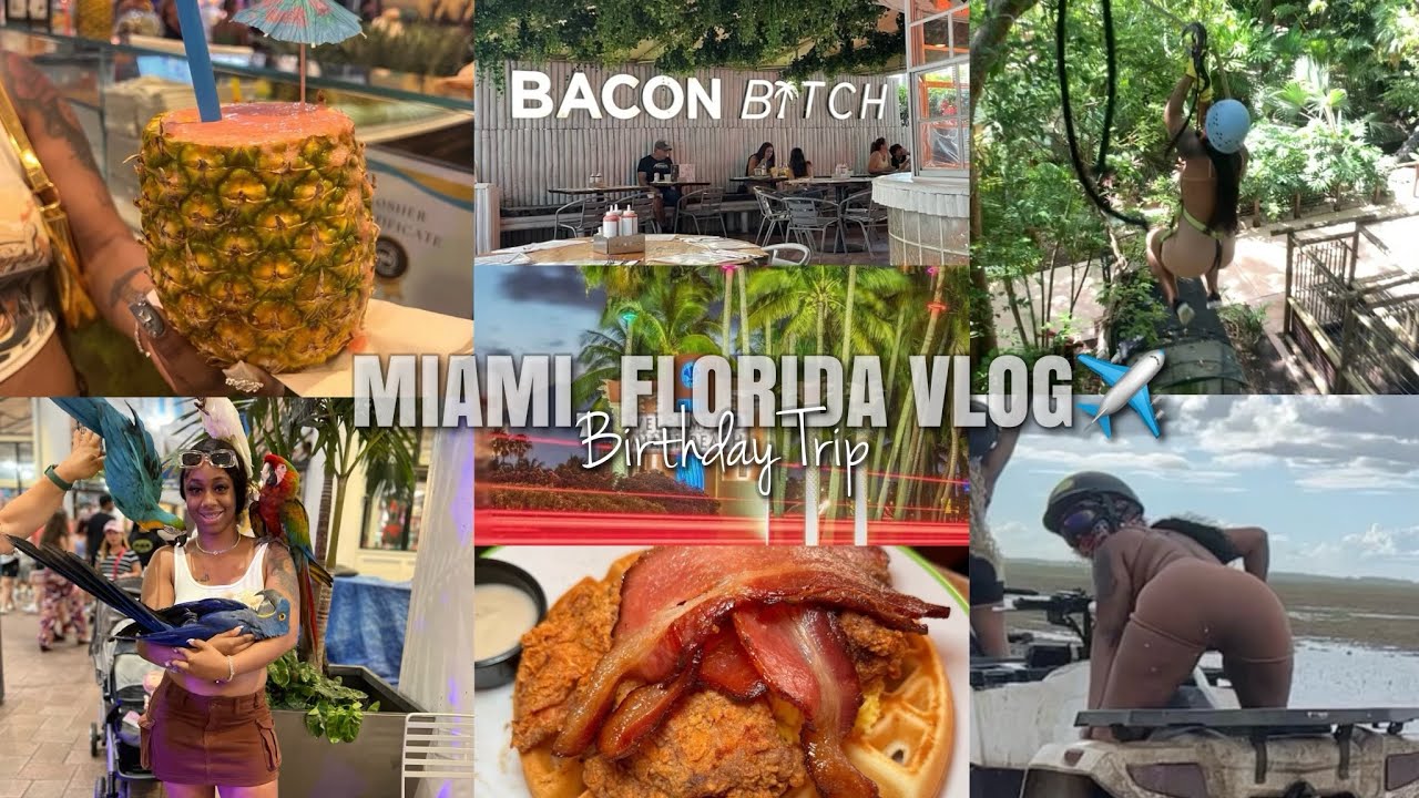 GRWM😉|MIAMI GIRLS TRIP| 21 BIRTHDAY TRAVEL VLOG🤭| FUN, FOOD, BOAT PARTY, ATV RIDING & MORE💕
