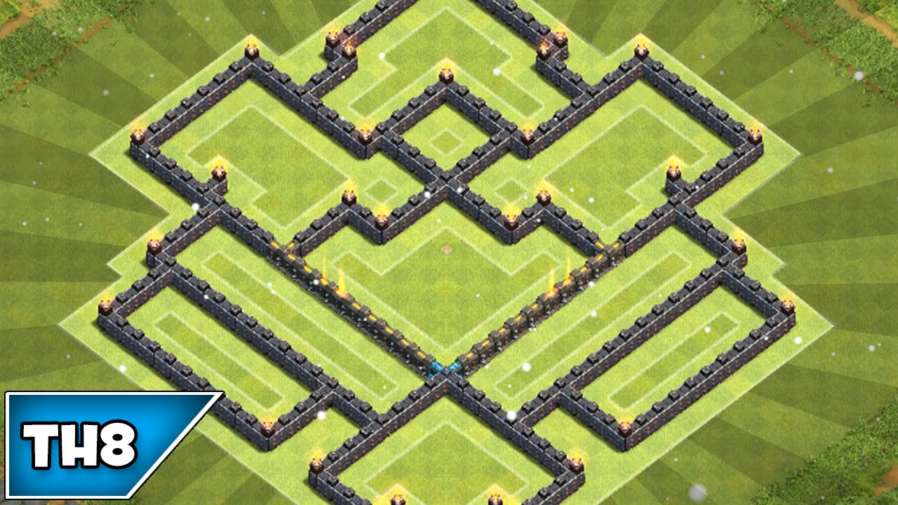 Clash of Clans - BEST TOWNHALL 8 HYBRID BASE! - 2015