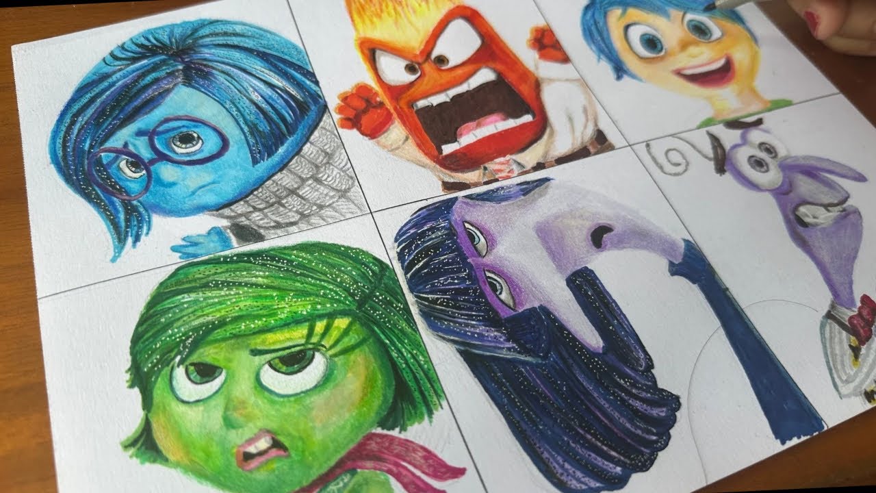 Draw Inside Out 2 | Ohuhu Markers & Colored Pencils #insideout #pixar #disney #ohuhumarkers