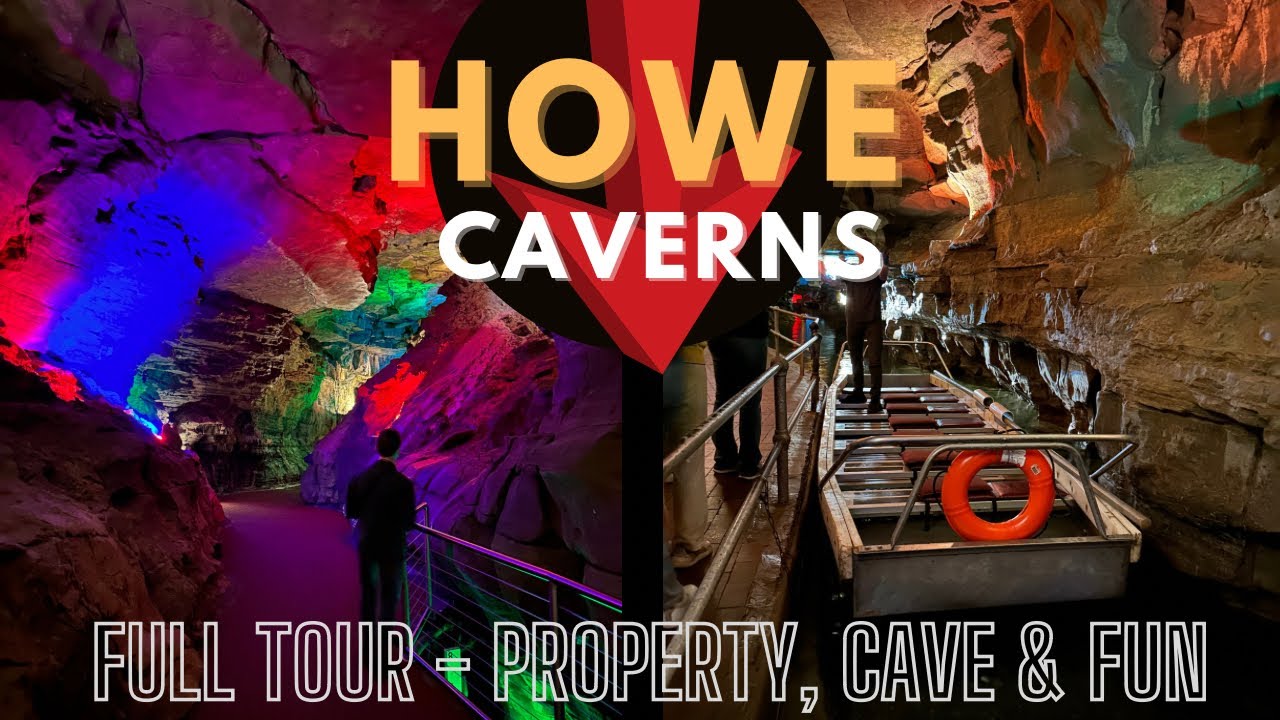 ЭКСКУРСИЯ ПО ПЕЩЕРАМ @ Howe Caverns - округ Скохари, штат Нью-Йорк