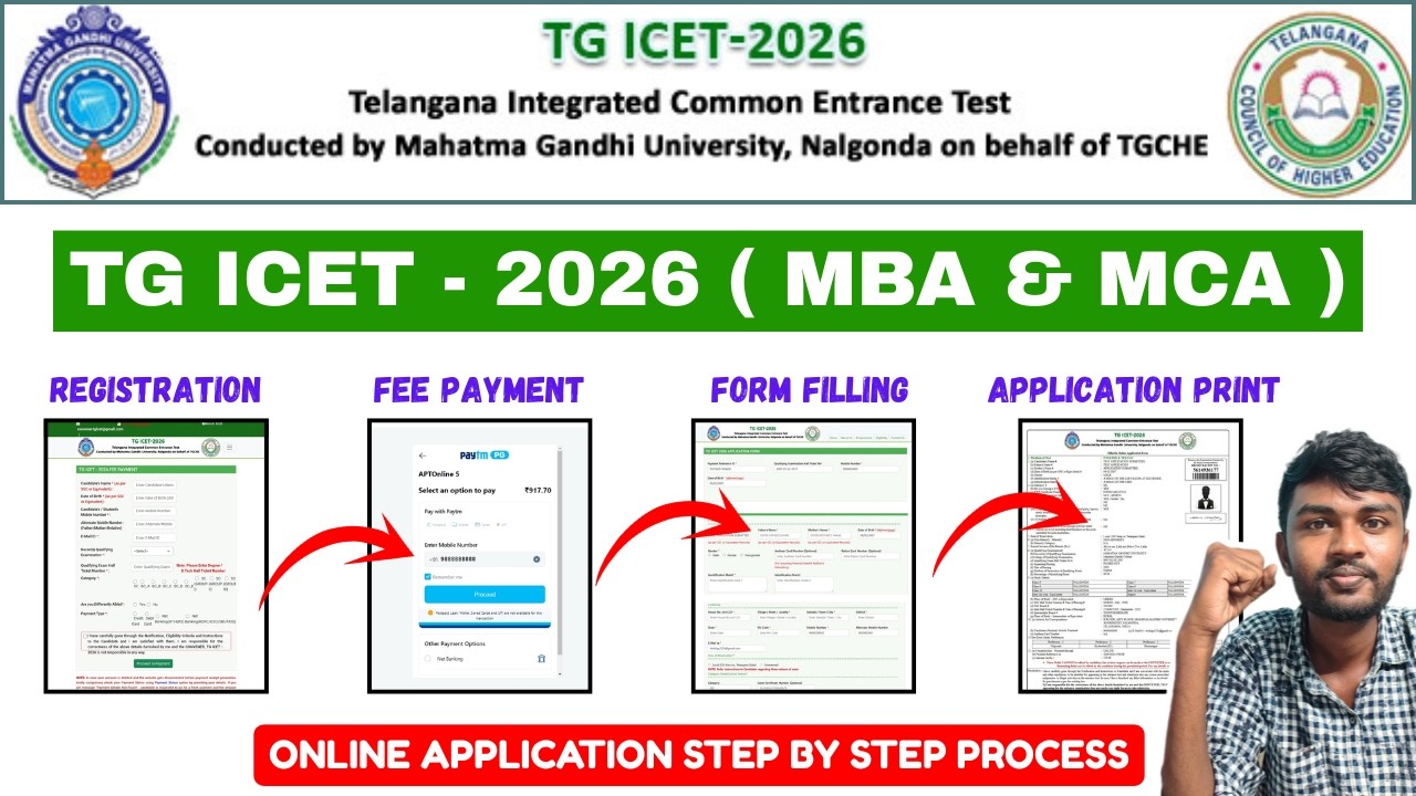 tg icet 2026 Online Application process ⚡| icet application process 2026 | ts icet how to apply